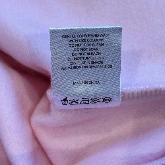 White Fox With Love & Kisses Oversized Hoodie Baby Pink Medium/Large NEW!! - Picture 7 of 9